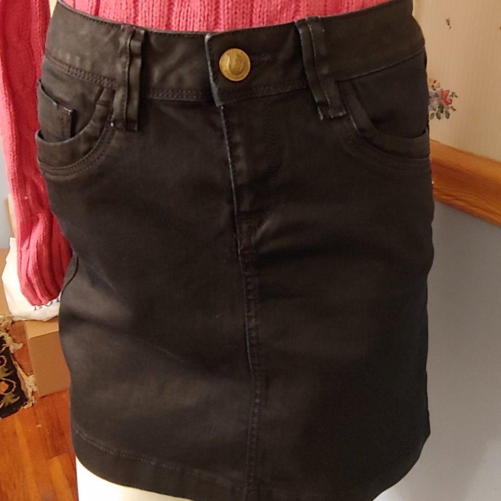 MAXX Black Denim Women's Skirt